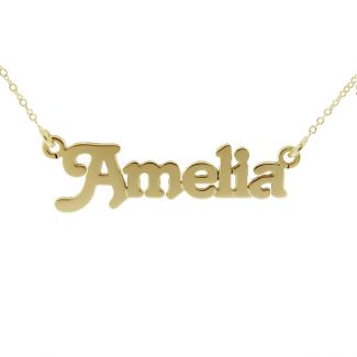 9ct Yellow Gold Plated Terra Style Personalised Name Necklace