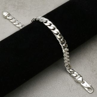 Sterling Silver Mens 1oz Chunky Curb Link Bracelet