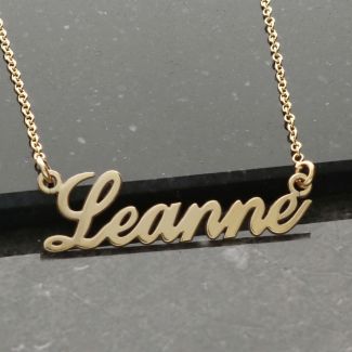 9ct Yellow Gold Carrie Style Personalised Name Necklace (Sex & The City)