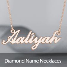 Name Necklaces with Diamonds