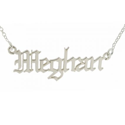 Sterling Silver Gothic Old English 